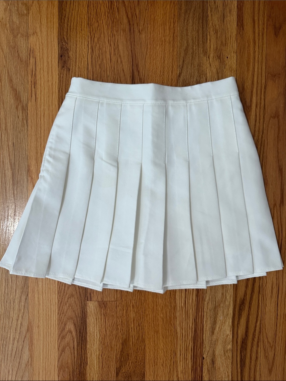 White Pleated Tennis Skirt - XS